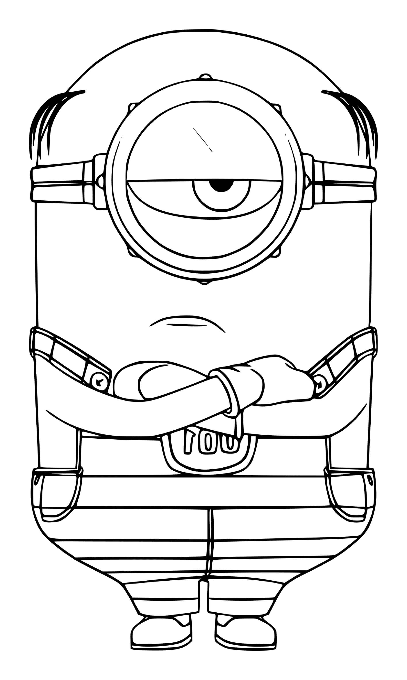 coloriage Number One Minion is Angry