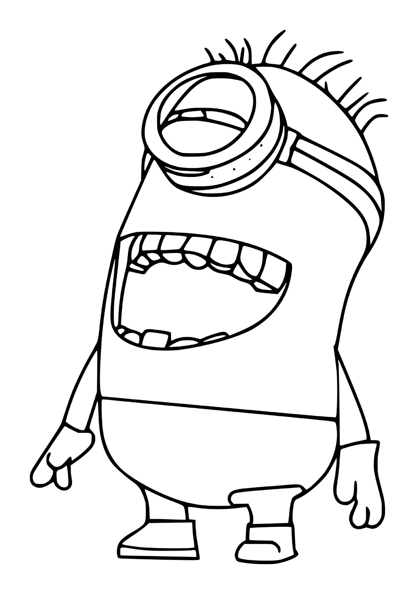 coloriage One Eye Minion Laughing
