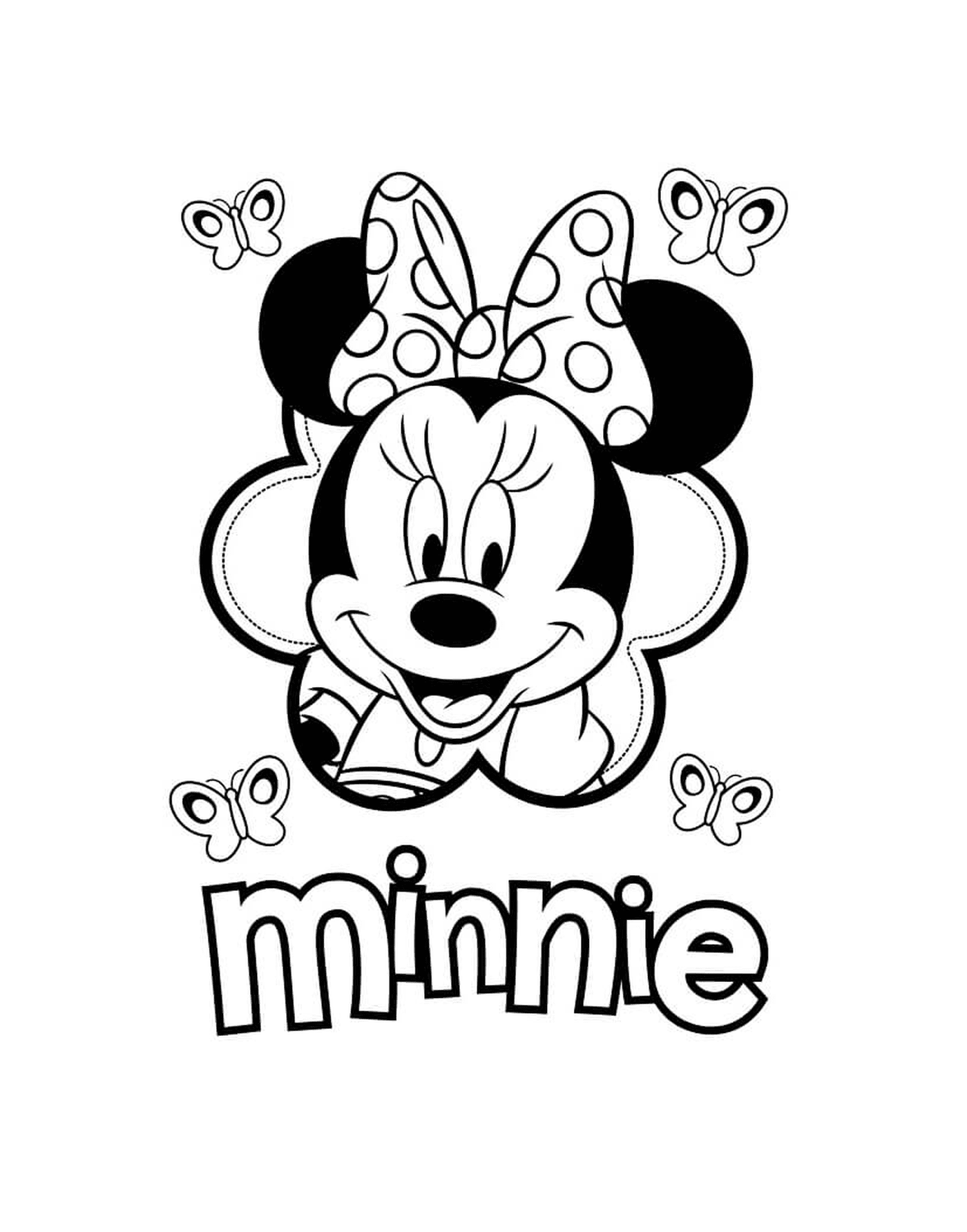 coloriage minnie mouse amoureuse de mickey