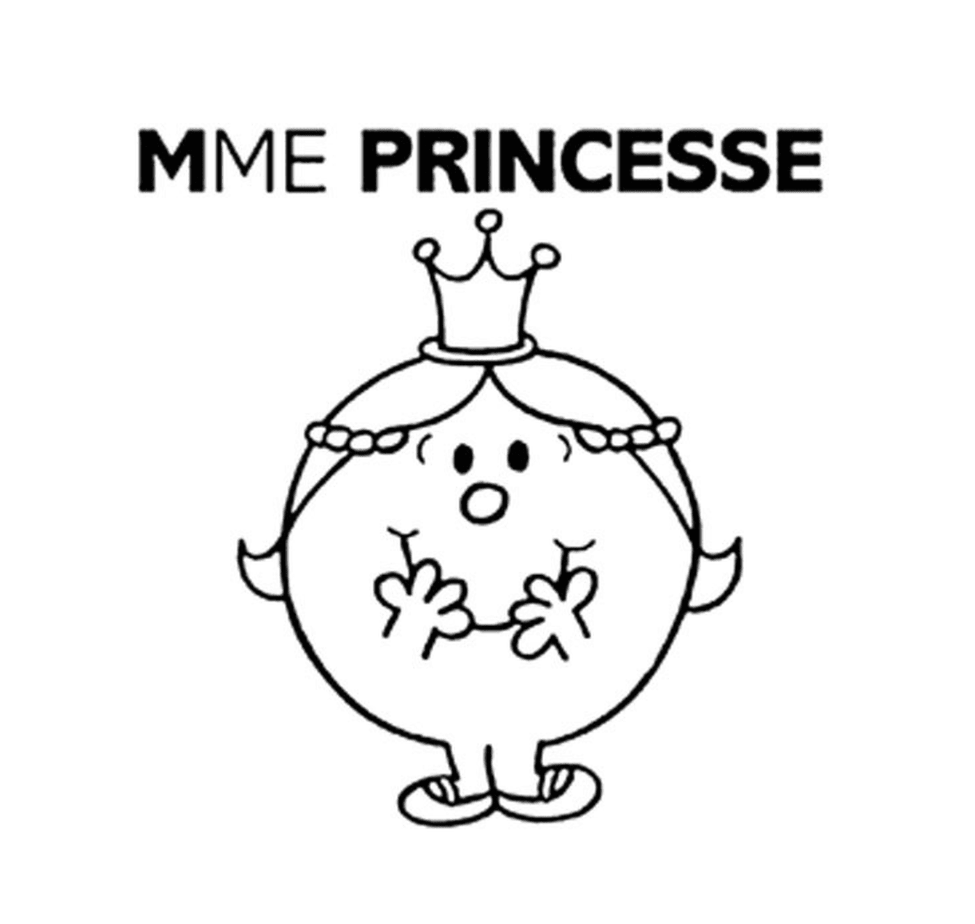 coloriage mme princesse monsieur madame