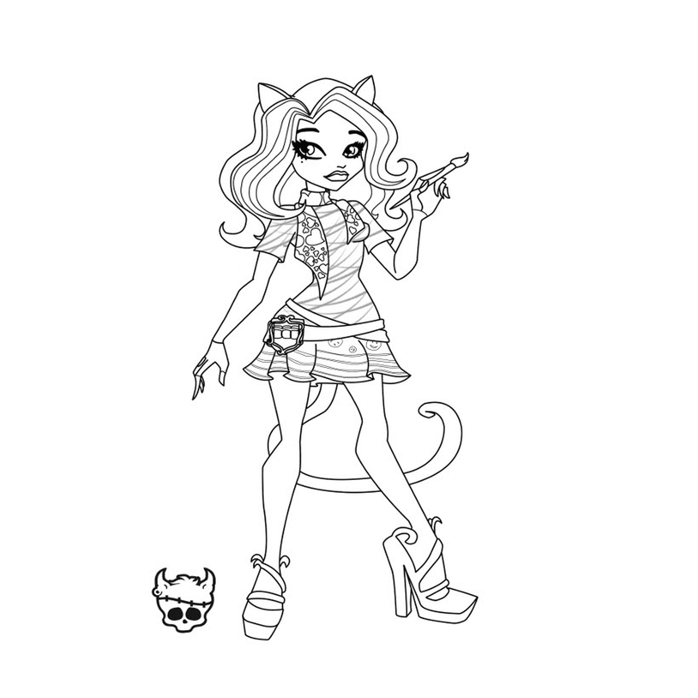 coloriage monster high catrine demew