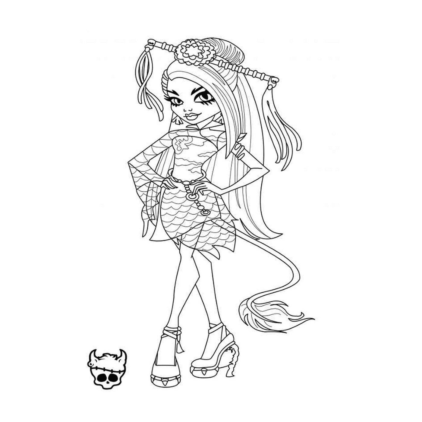 coloriage monster high jinafire long