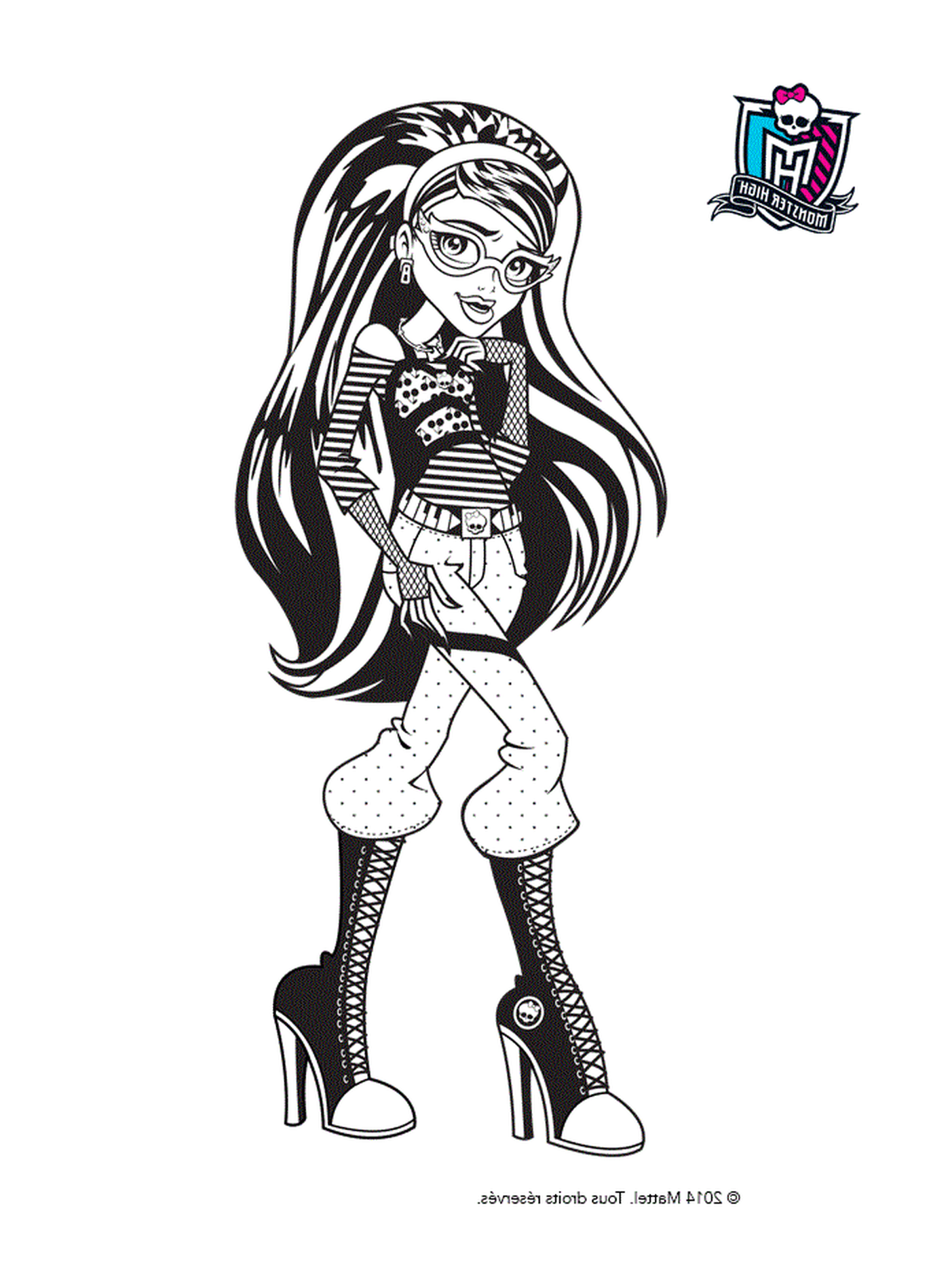 coloriage monster high ghoulia yelps marche