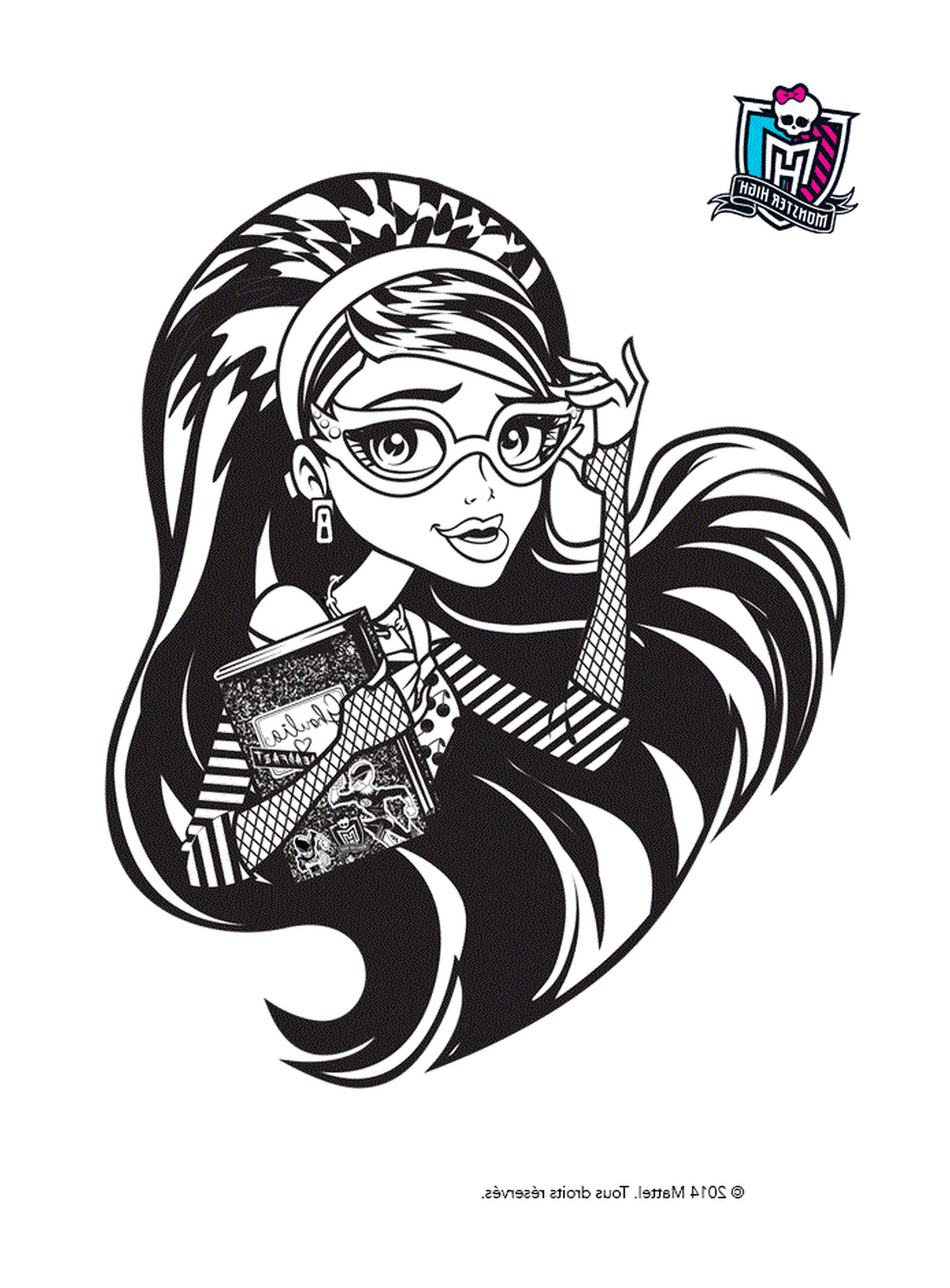 coloriage monster high ghoulia yelps portrait