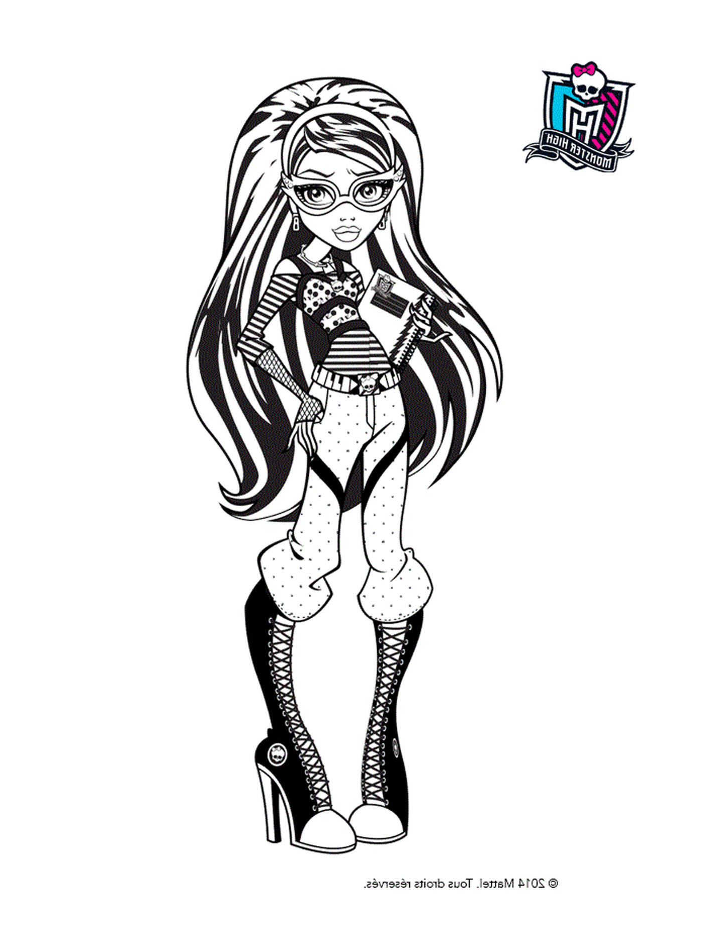 coloriage monster high ghoulia yelps prend la pose