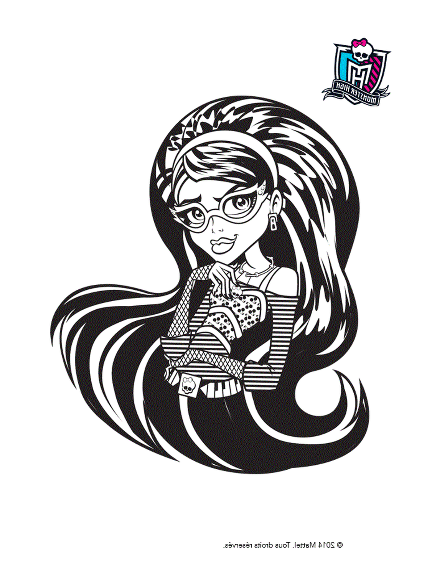 coloriage monster high ghoulia yelps gros plan