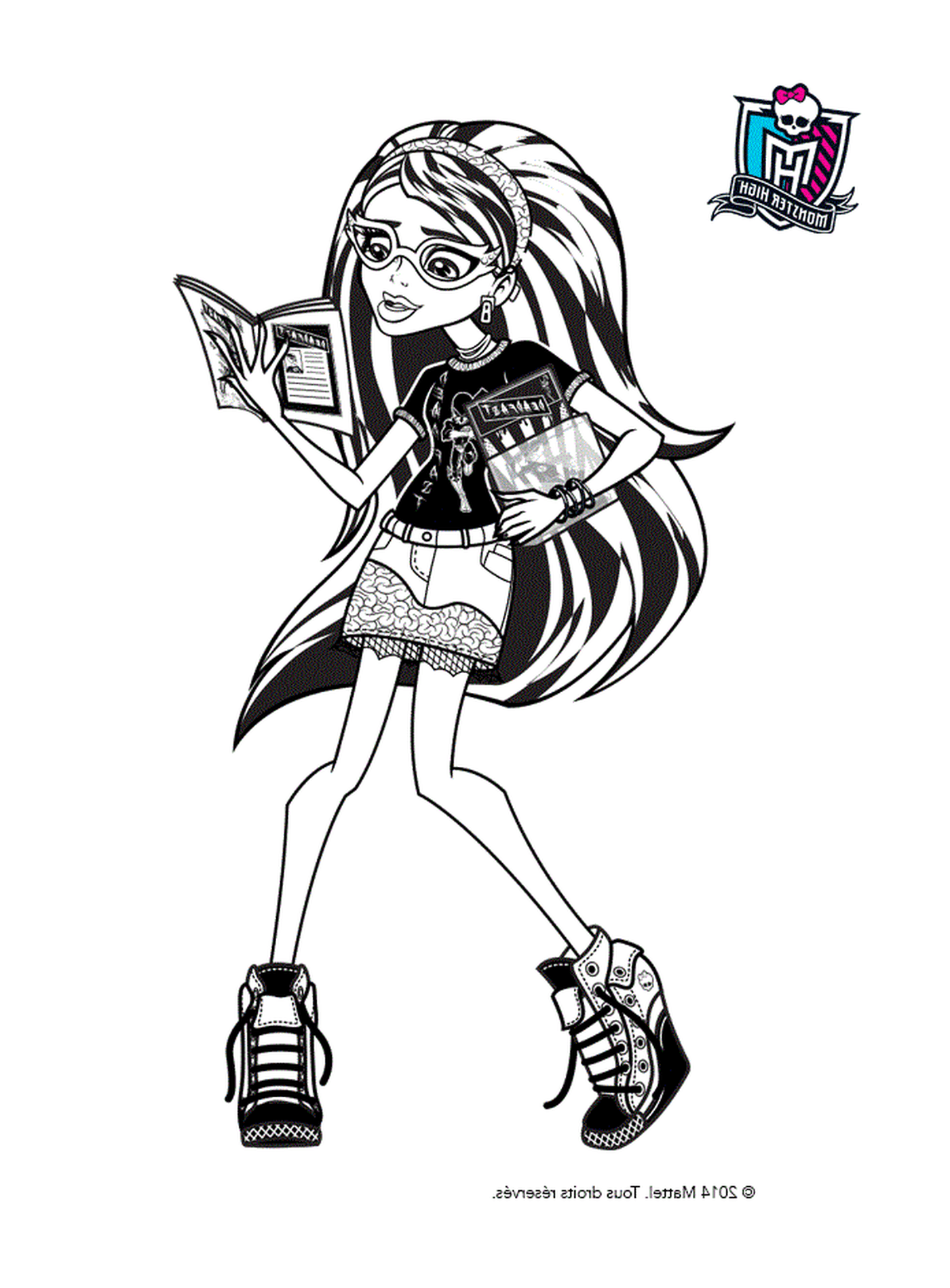 coloriage monster high ghoulia yelps lecture magazine