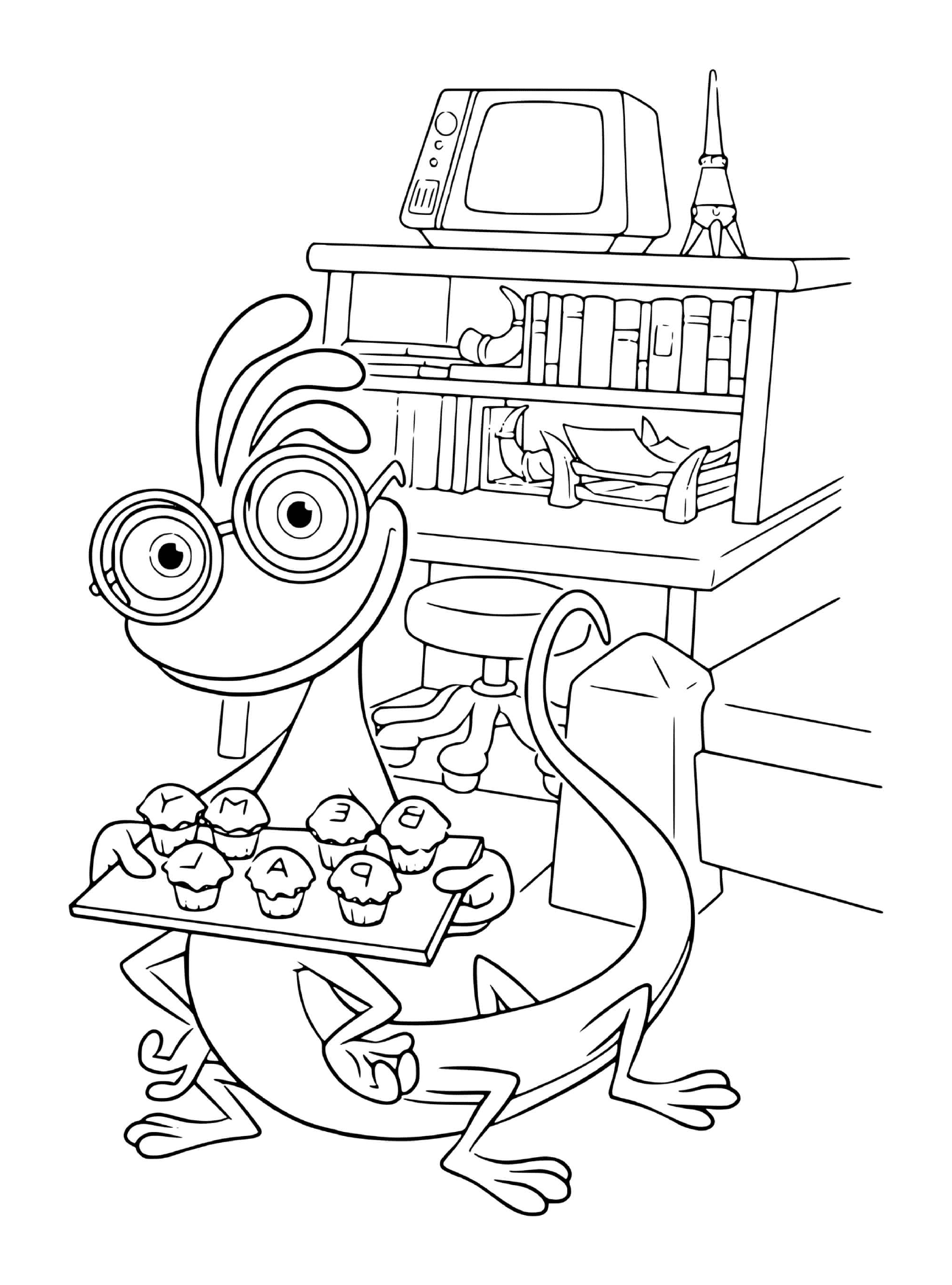 coloriage cupcake monsters inc