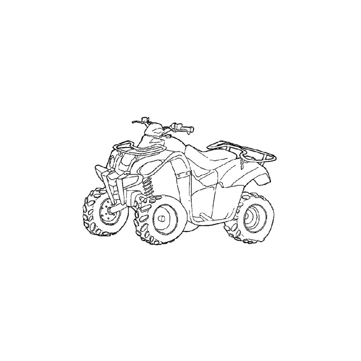 coloriage quad et moto