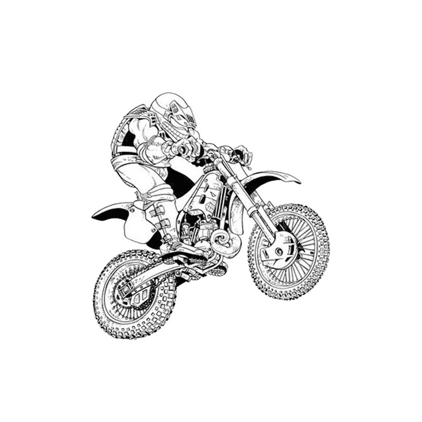 coloriage moto crosse