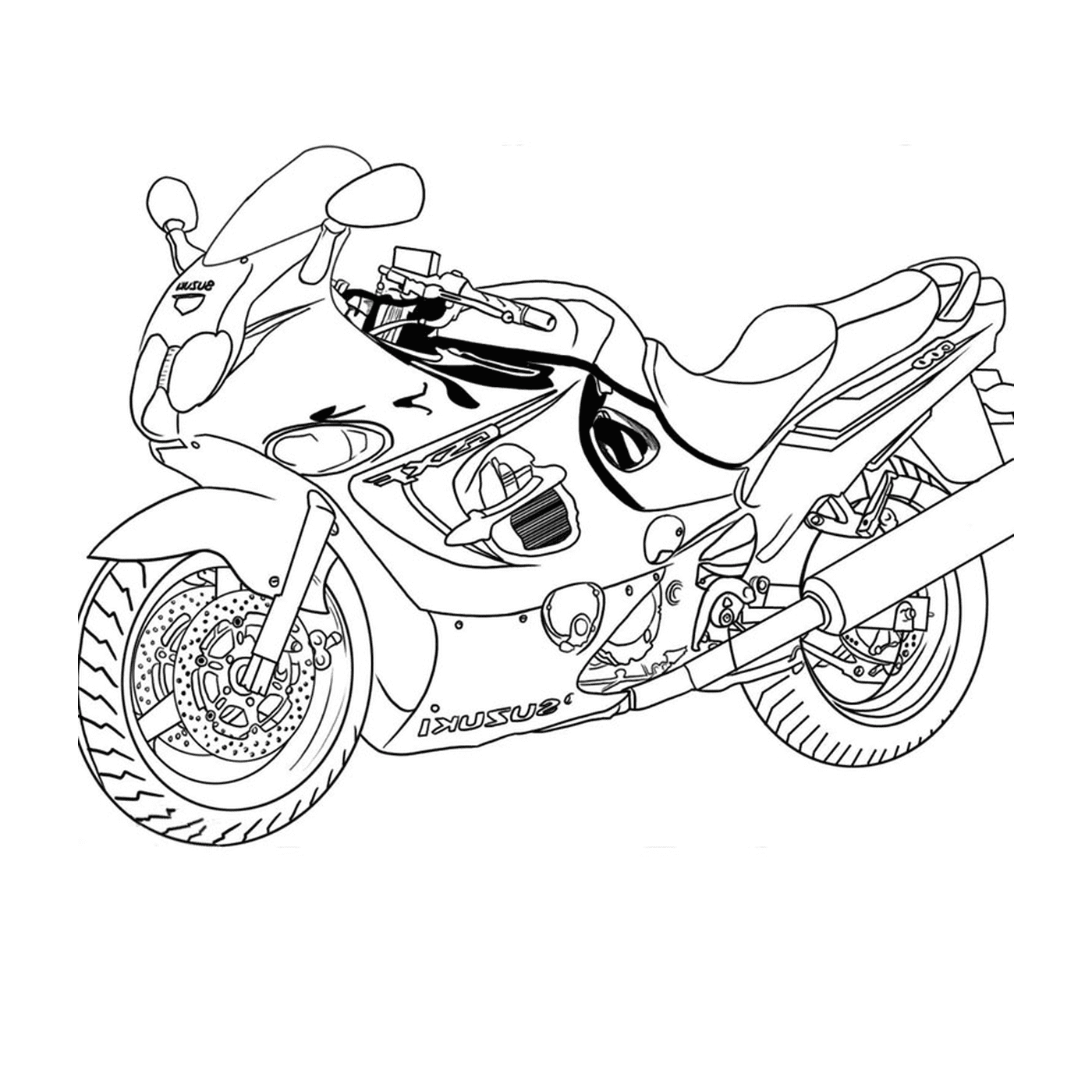 coloriage moto suzuki
