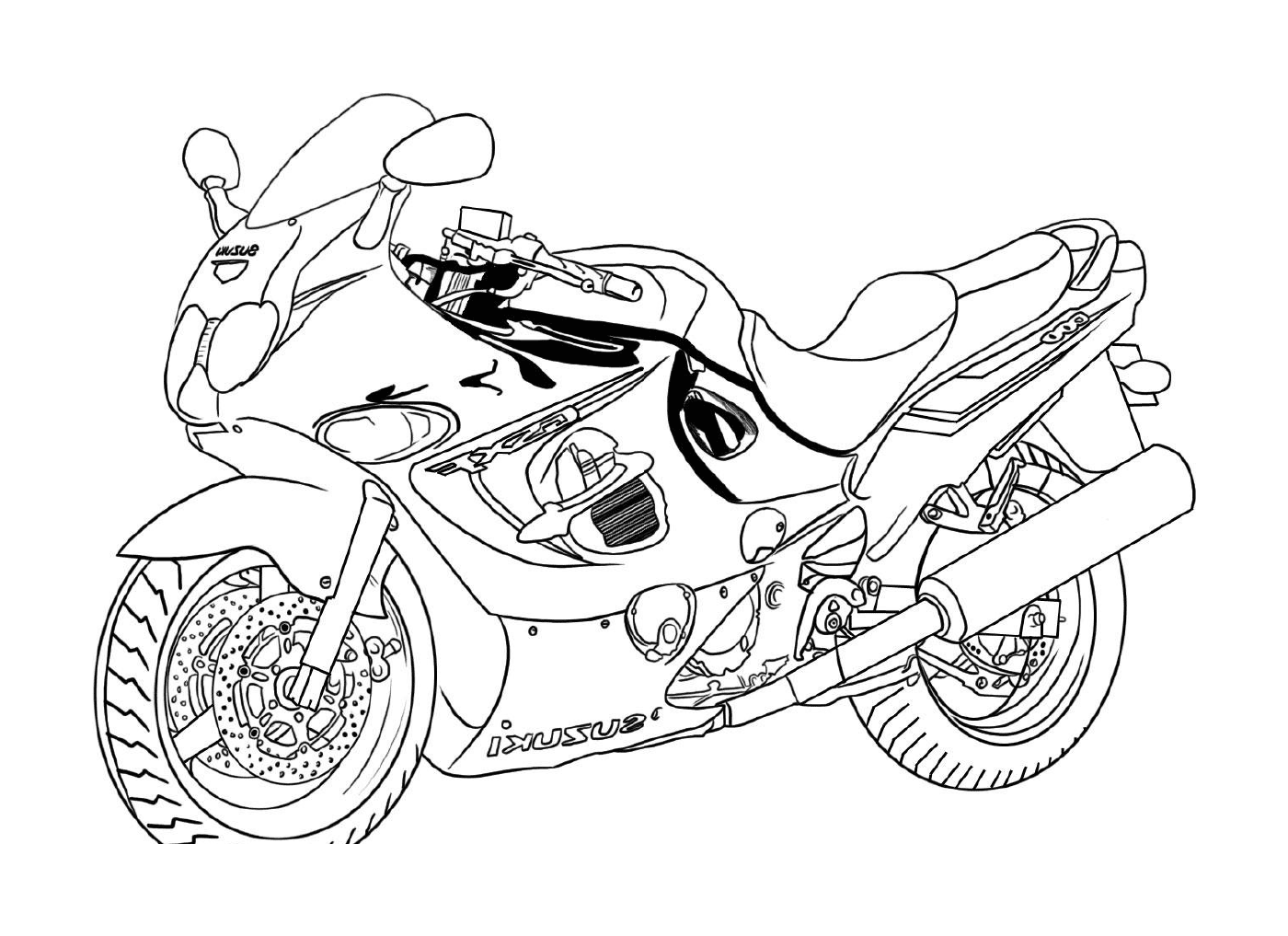 coloriage motocyclette 2