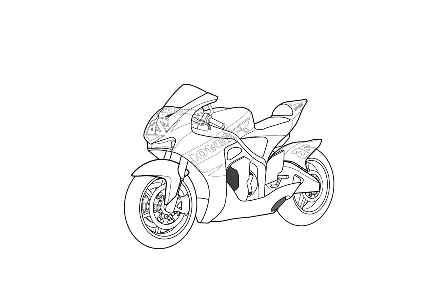 coloriage motocyclette 48