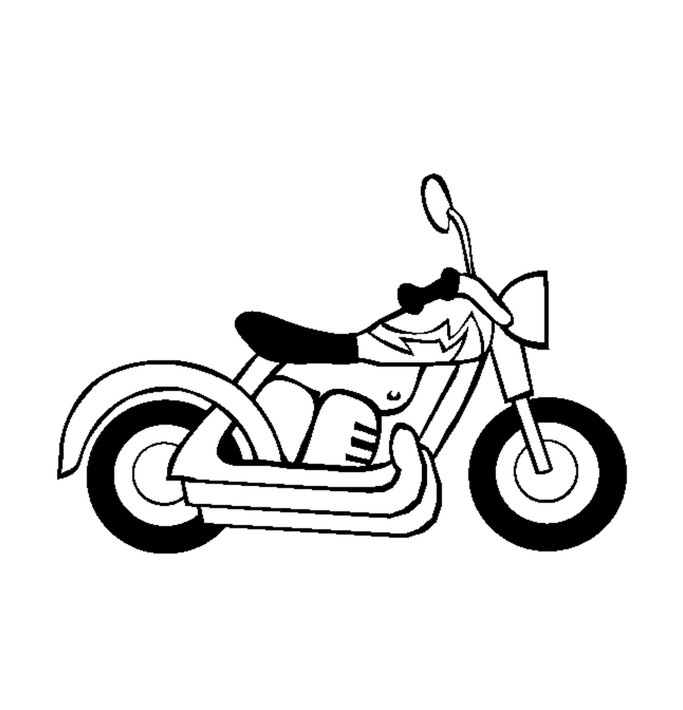 coloriage motocyclette moto simple facile