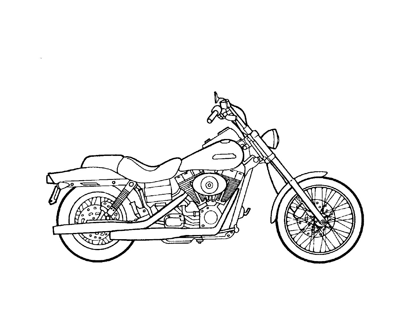 coloriage motocyclette 3