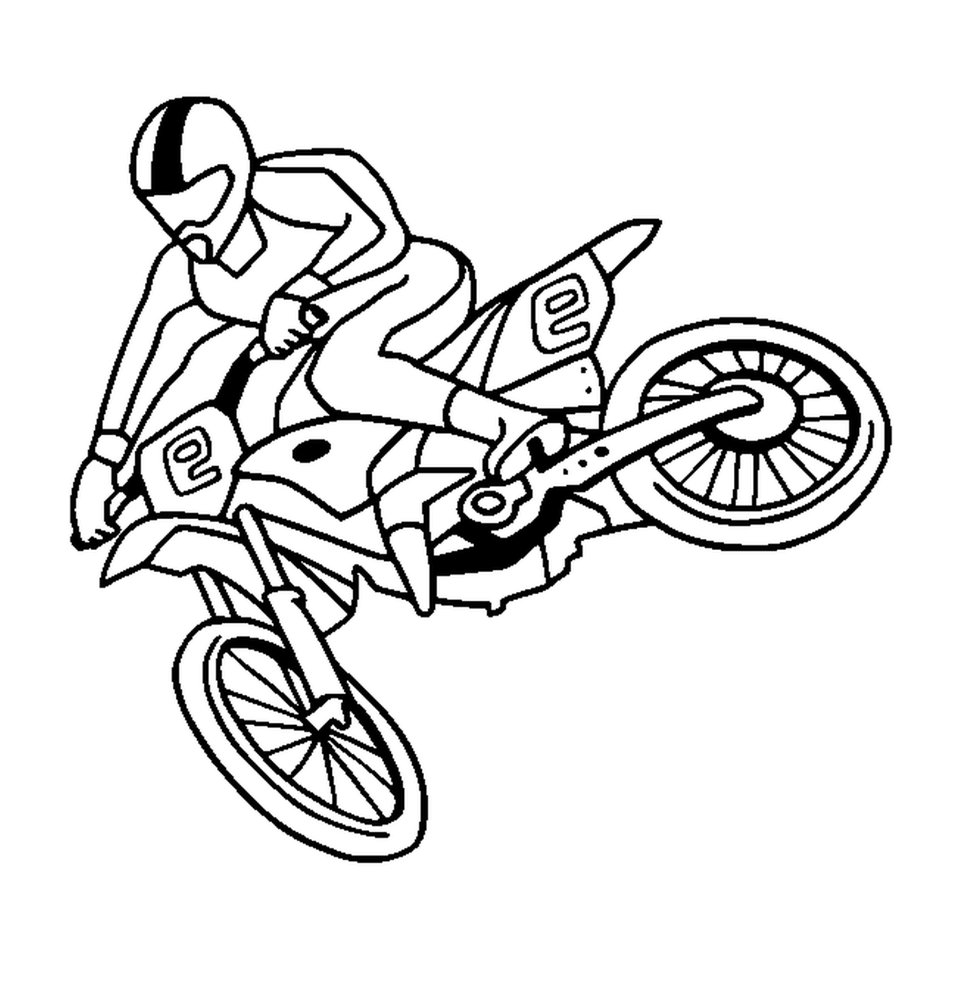 coloriage motocross 1