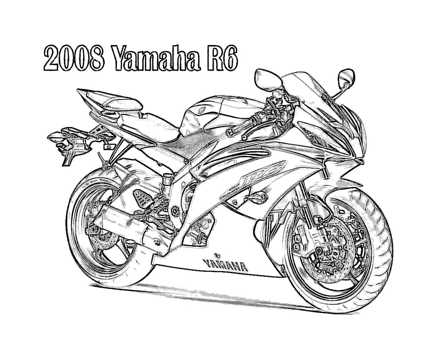 coloriage yamaha moto de course 19