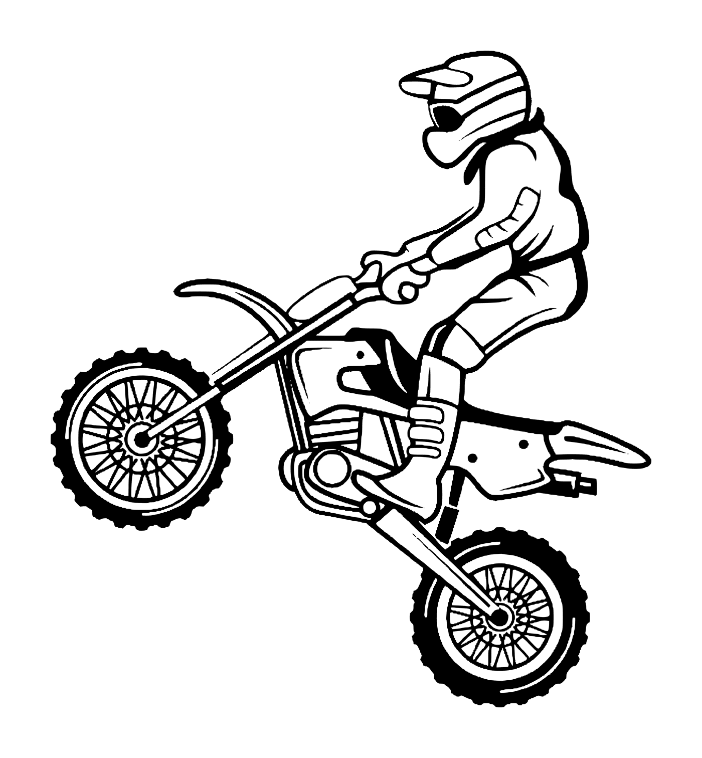 coloriage moto cross sport