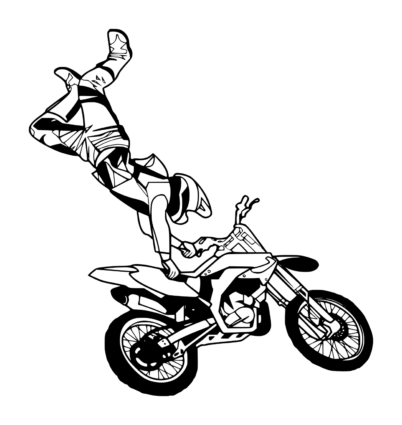 coloriage saut backflip motocross