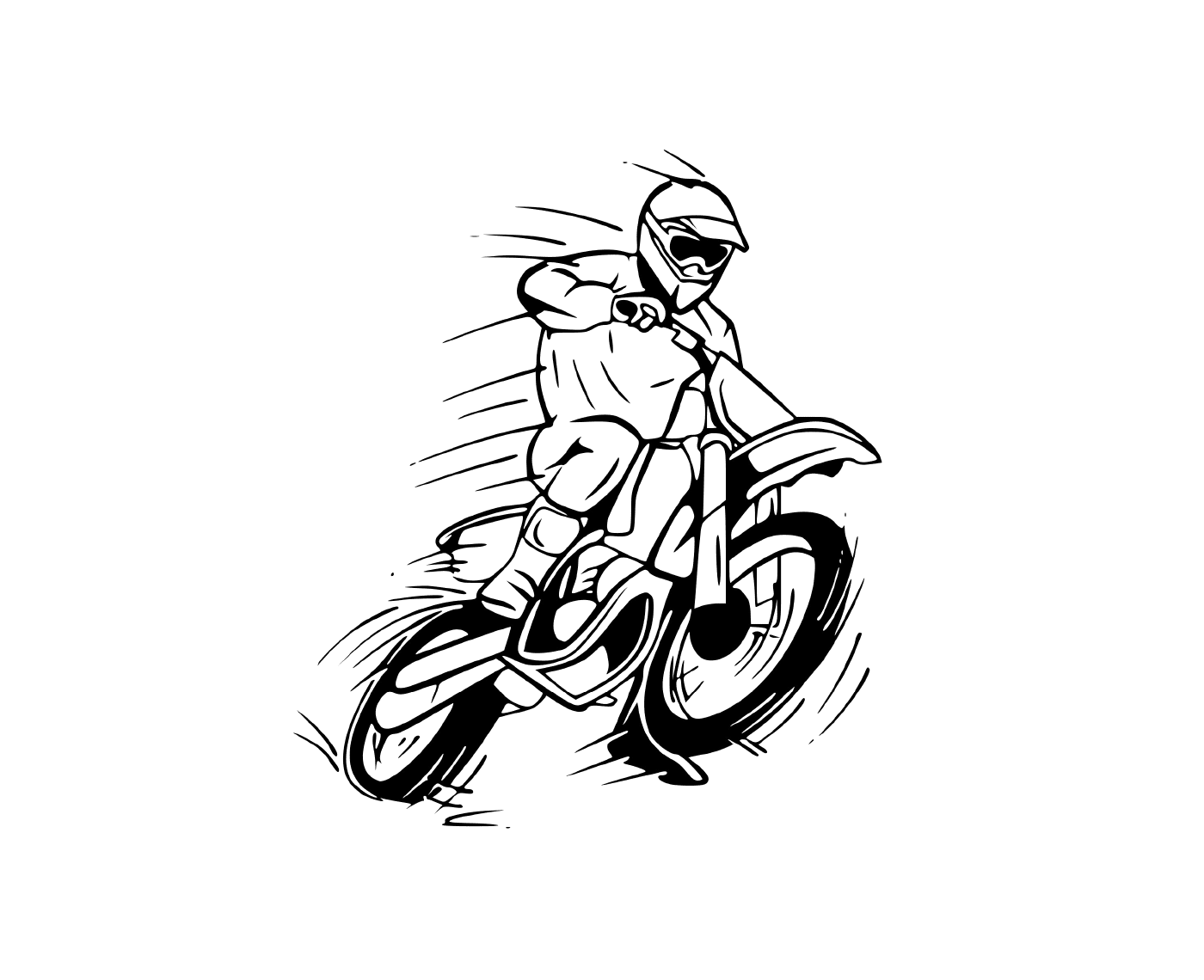 coloriage moto cross saut en pleine vitesse