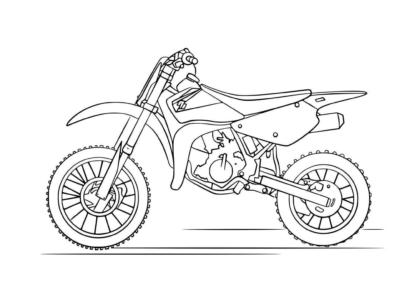 coloriage moto cross tout terrain