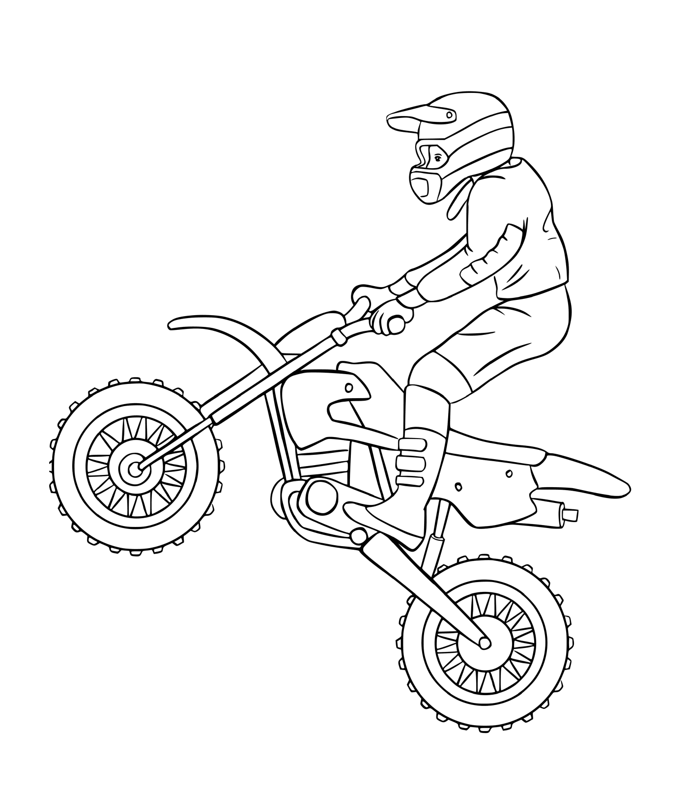 coloriage motocross dirt bike
