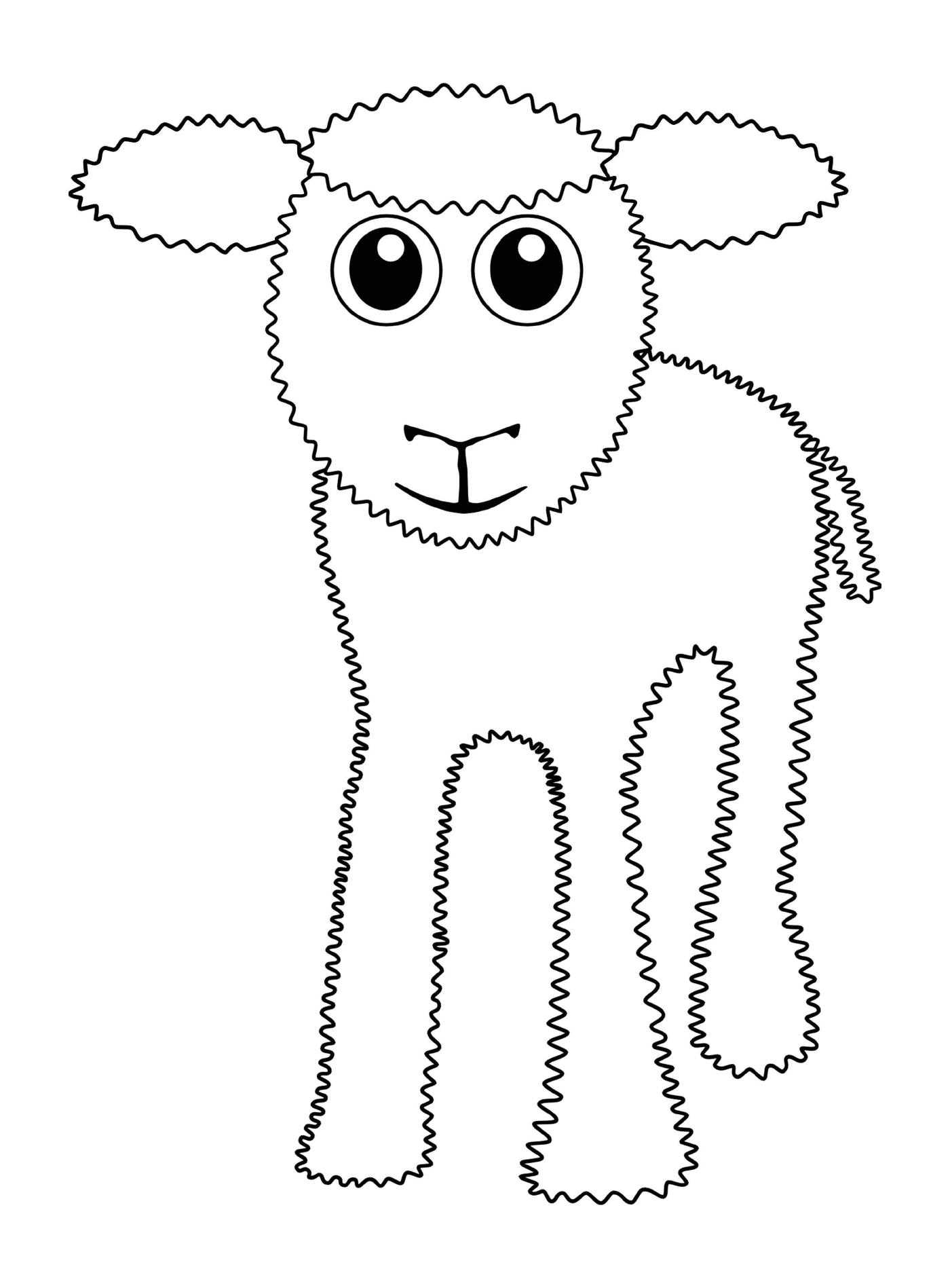 coloriage petit du belier mouton agneau