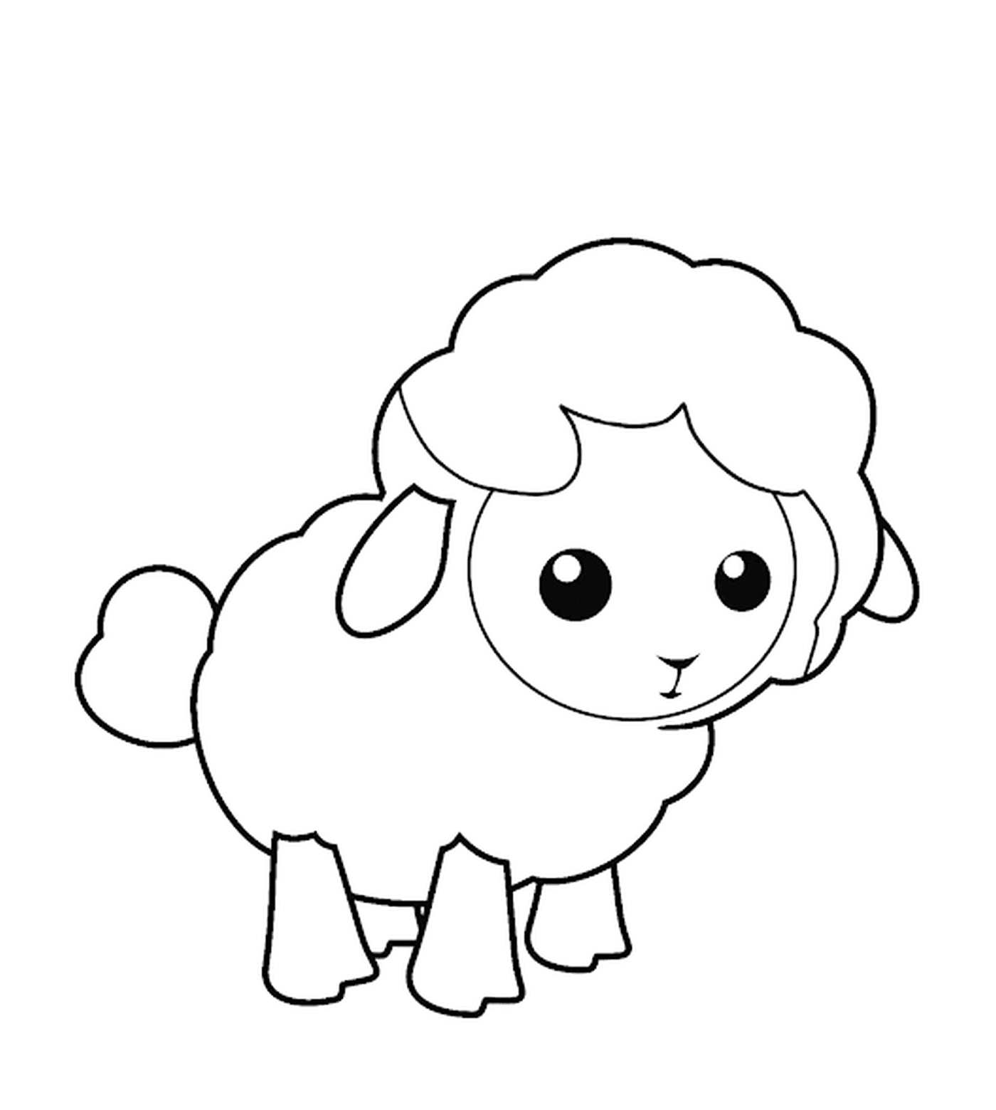 coloriage mouton agneau petit facile