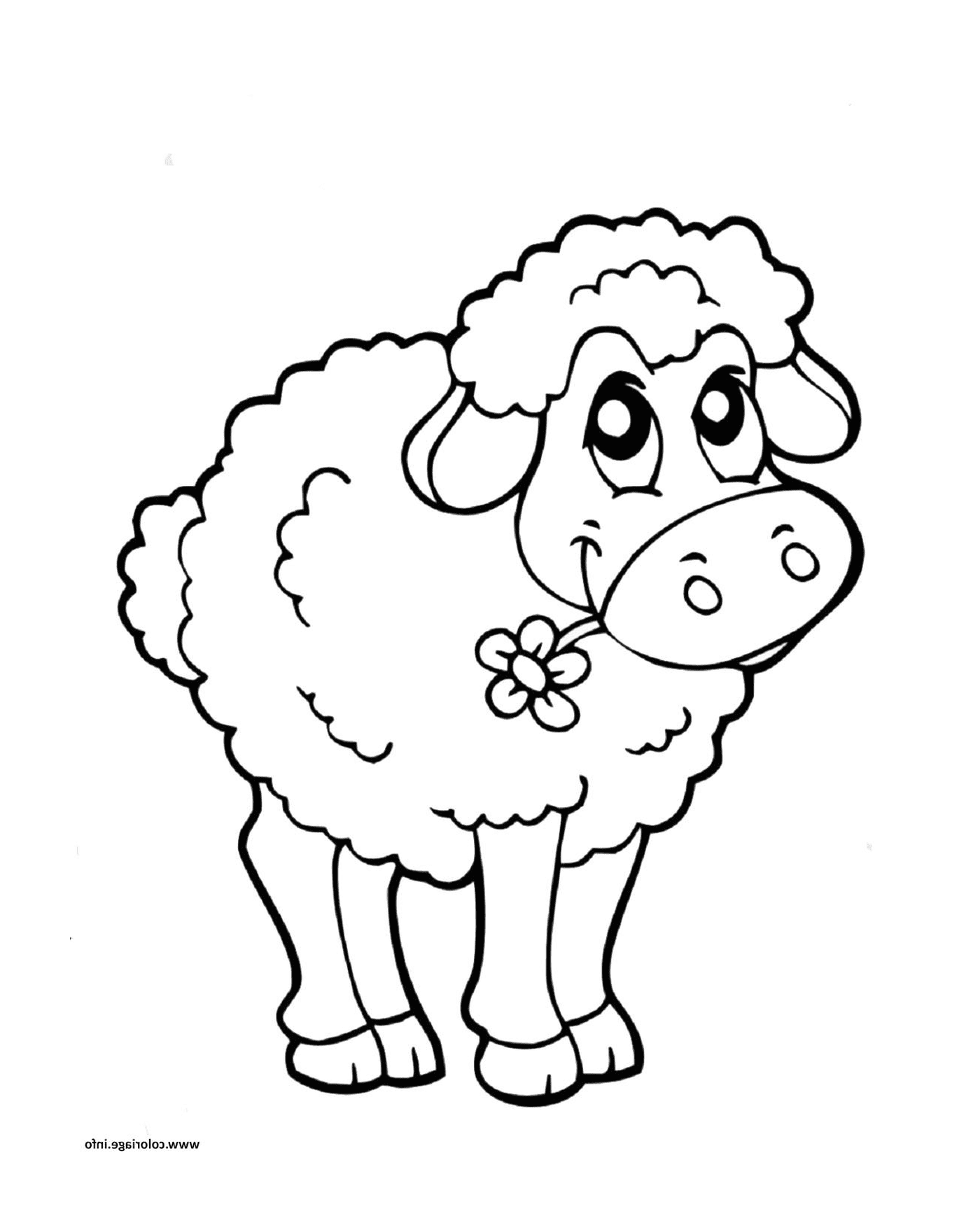 coloriage mouton enfant facile