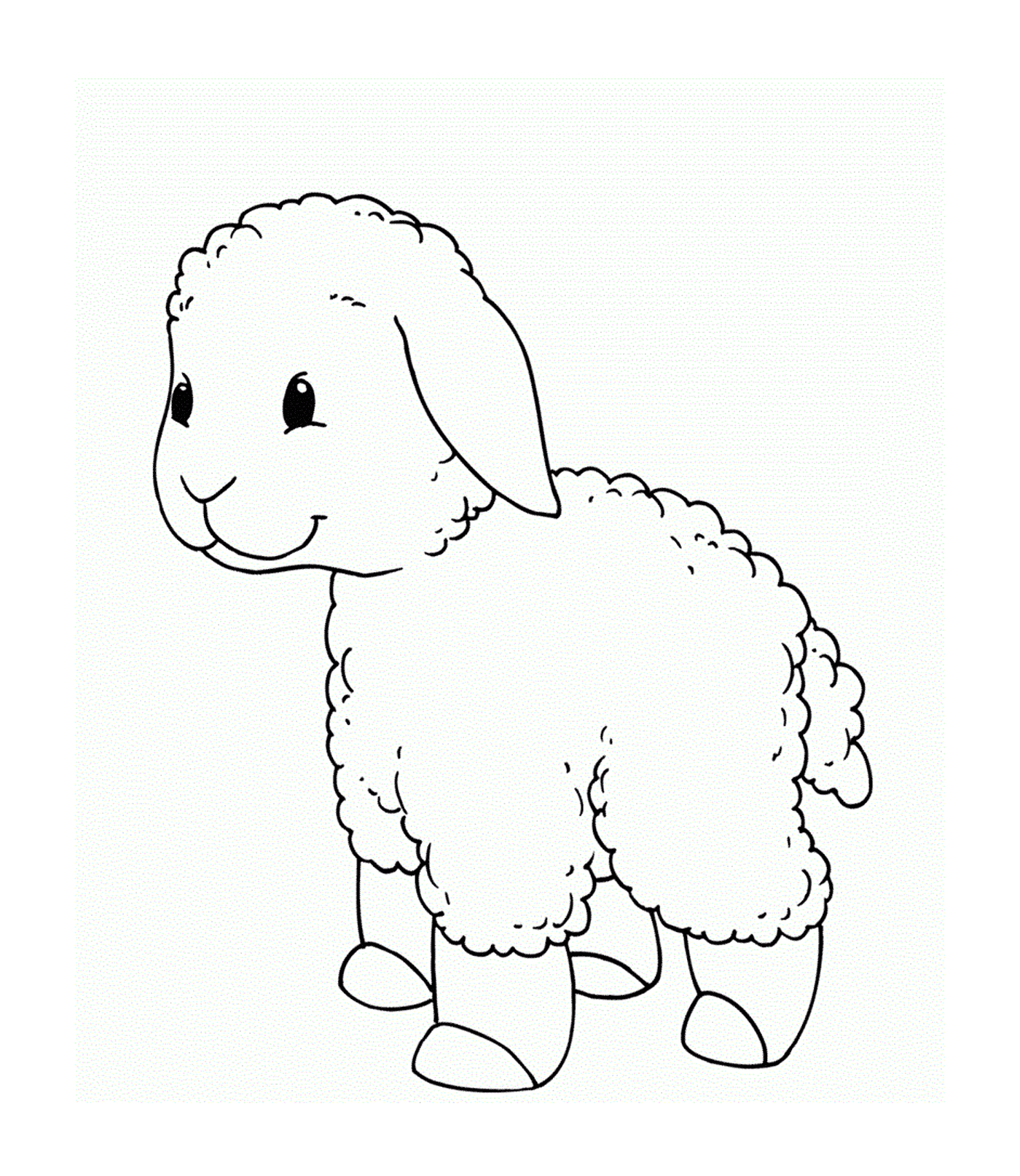 coloriage mouton mignon maternelle agneau