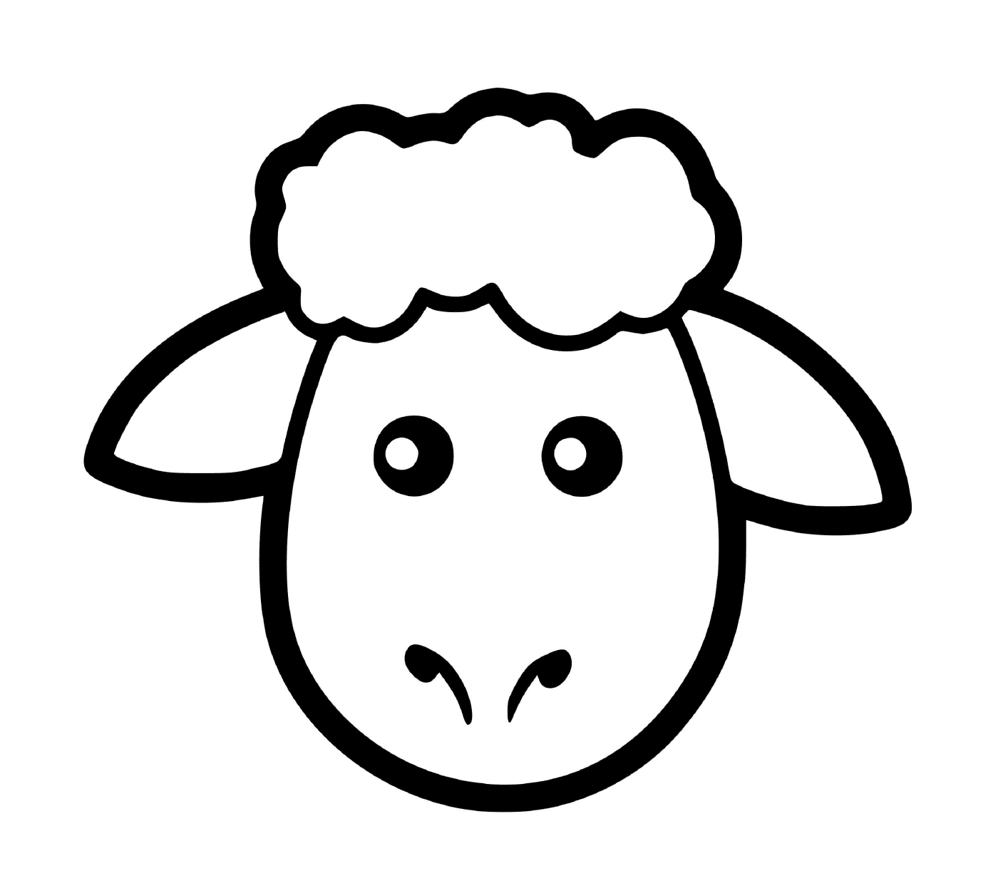 coloriage tete de mouton