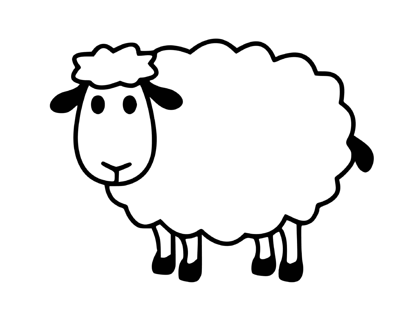 coloriage mouton facile maternelle