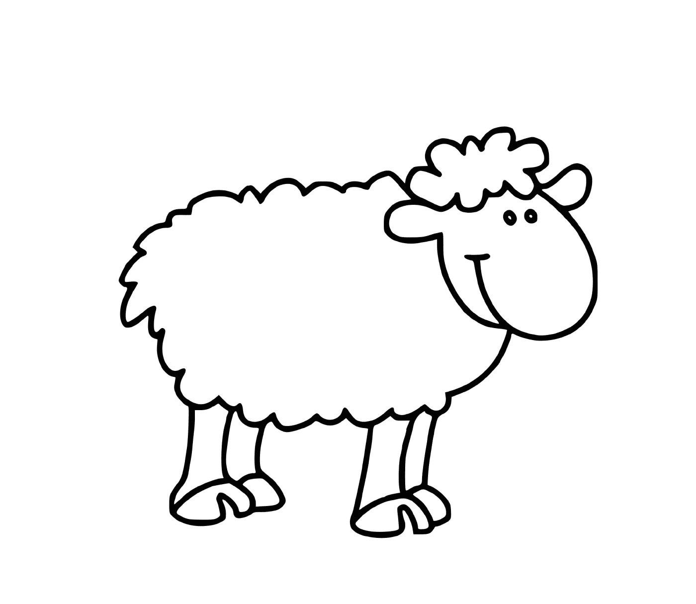 coloriage mouton facile