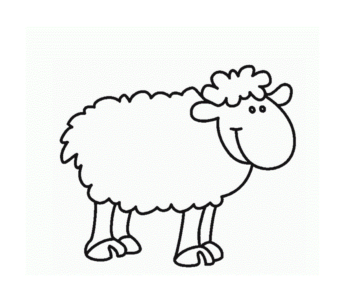 coloriage mouton facile