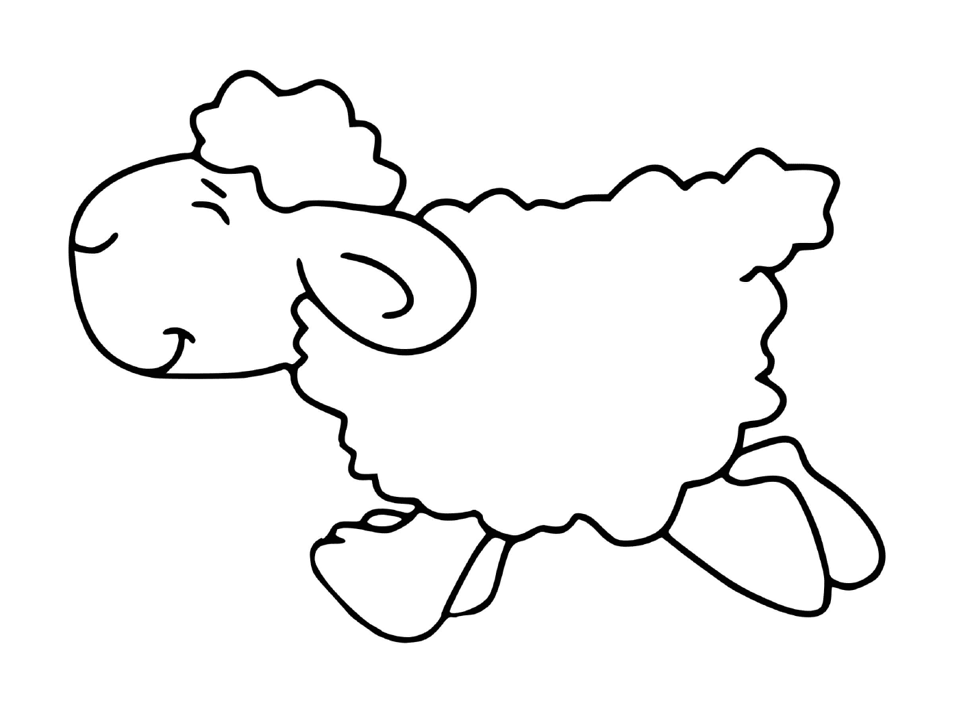 coloriage mouton qui marche