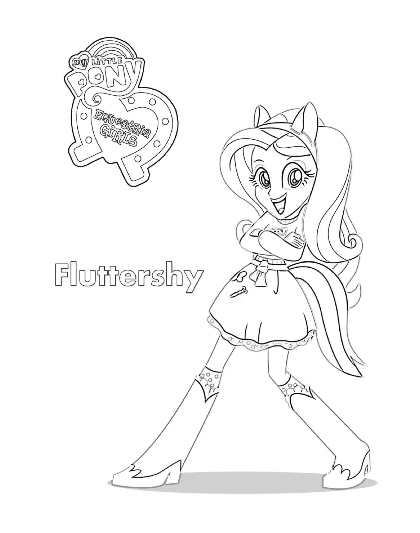 coloriage Equestria Girls Fluttershy