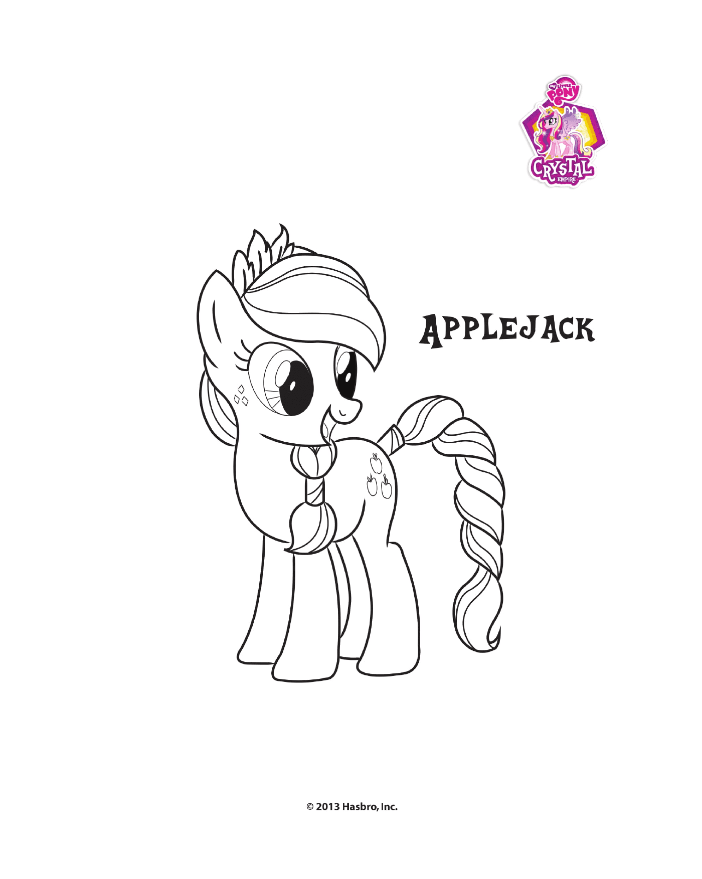 coloriage Applejack Crystal Empire My little pony