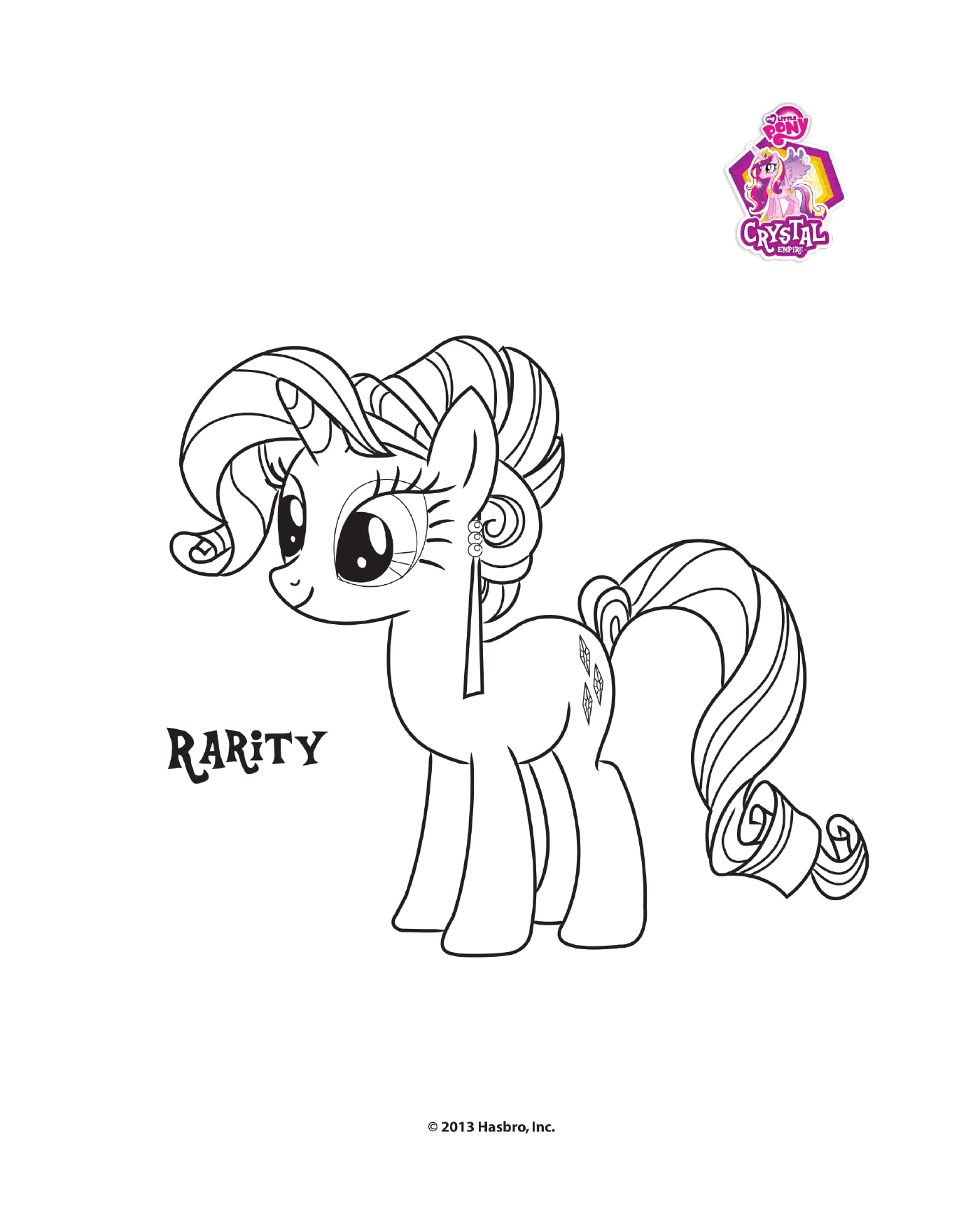 coloriage Rarity Crystal Empire My little pony