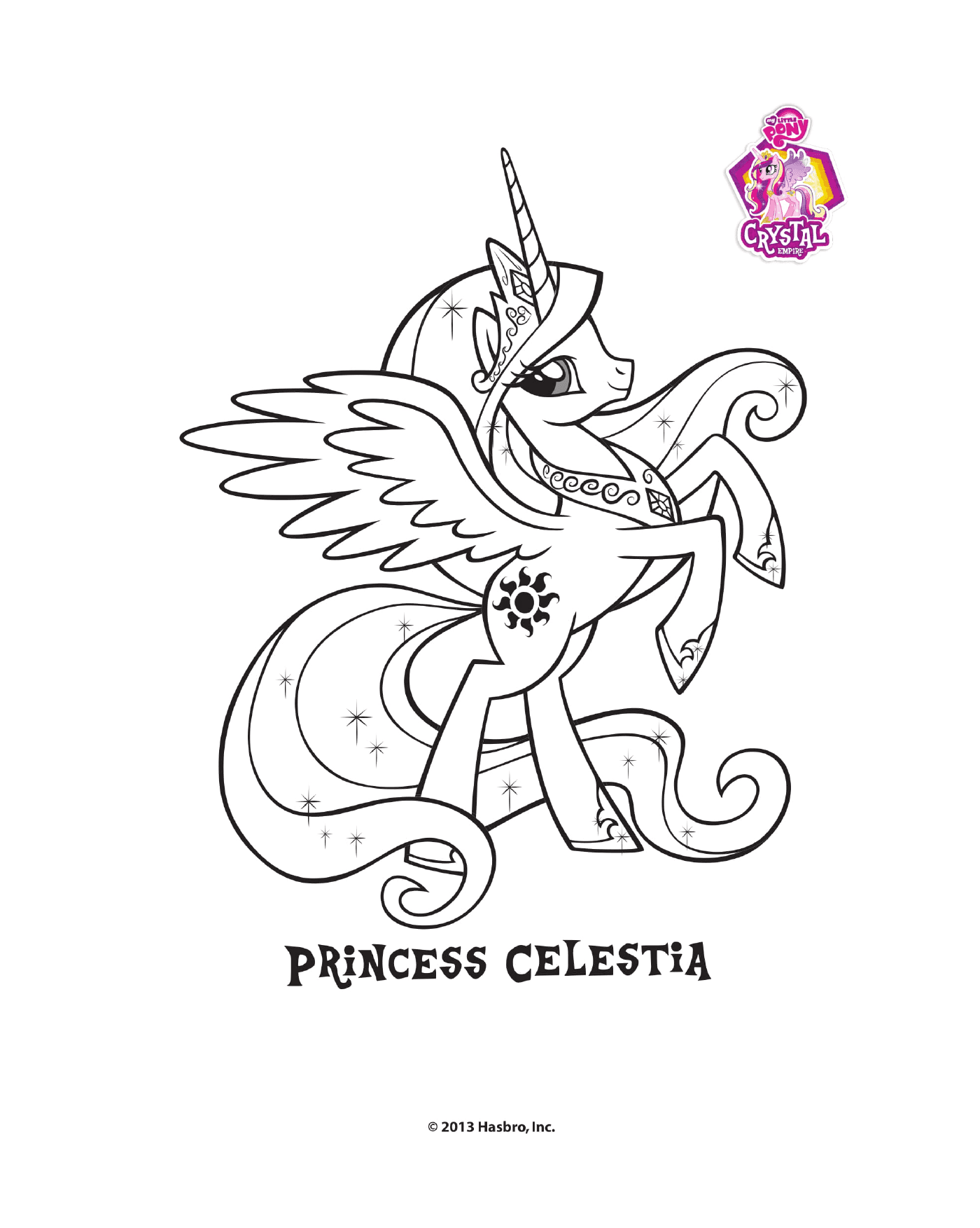 coloriage Princesse Celestra Crystal Empire My little pony