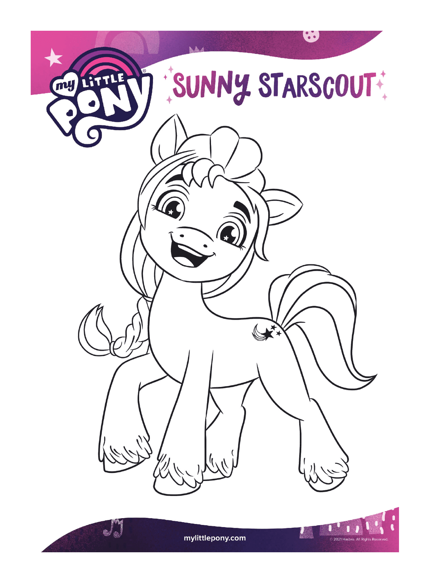 coloriage sunny starscout aime aventure mlp 5