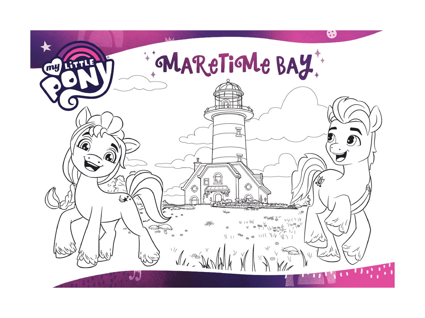 coloriage maretime bay sunny starscout hitch trailbrazer ponies mlp 5