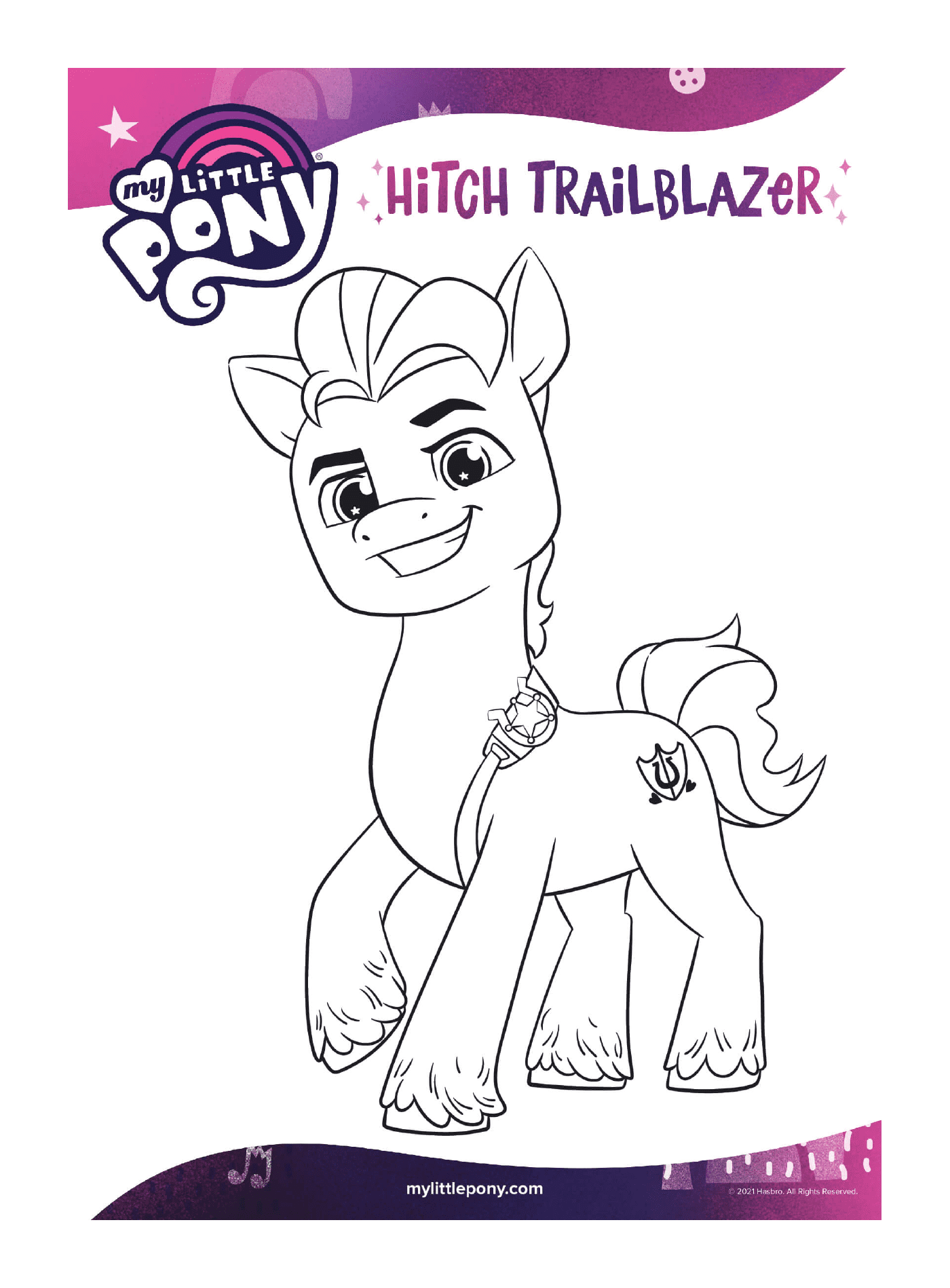 coloriage hitch trailblazer my little pony a new generation mlp 5