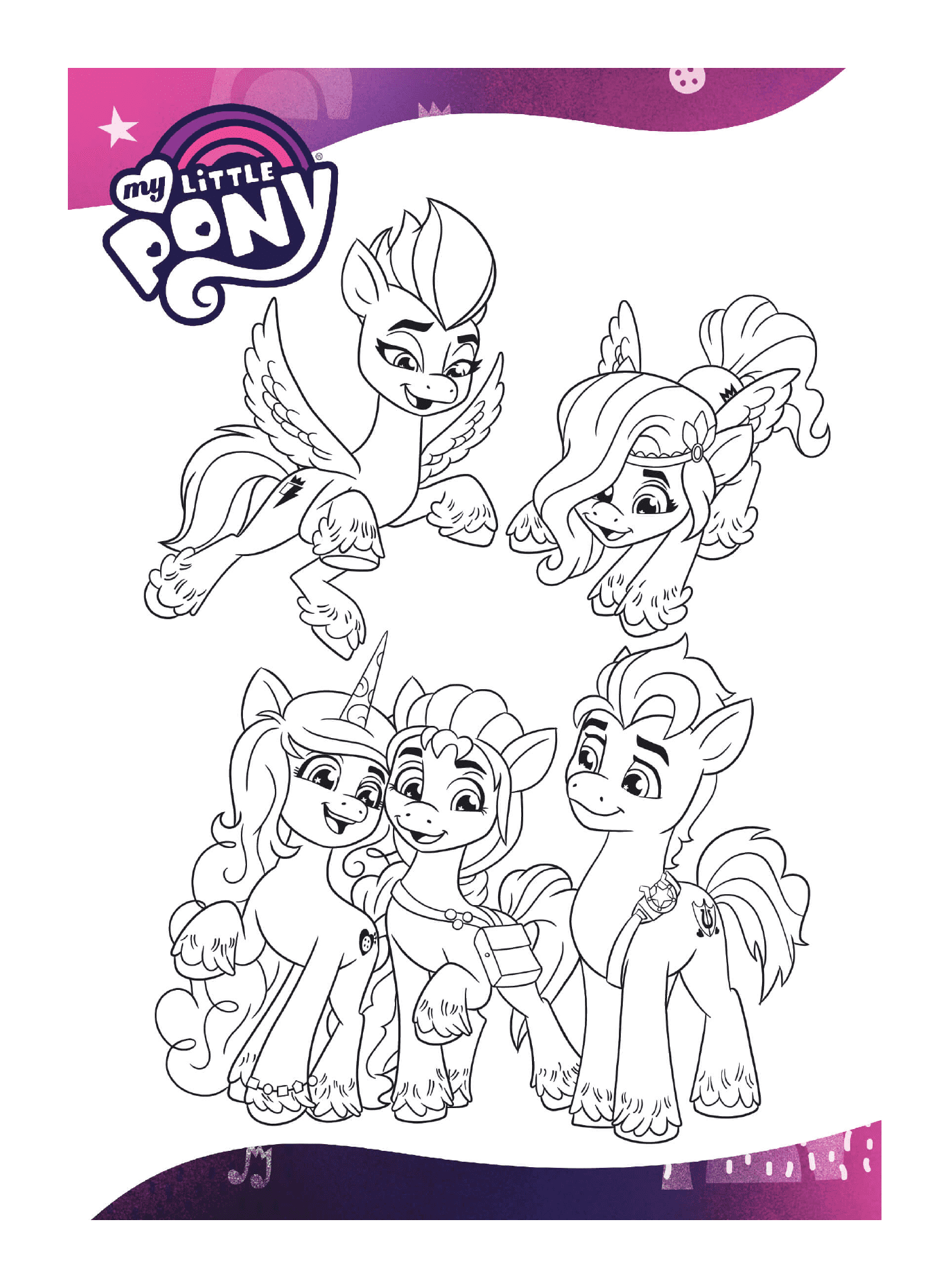 coloriage mlp g5 my little pony generation 5 mlp 5
