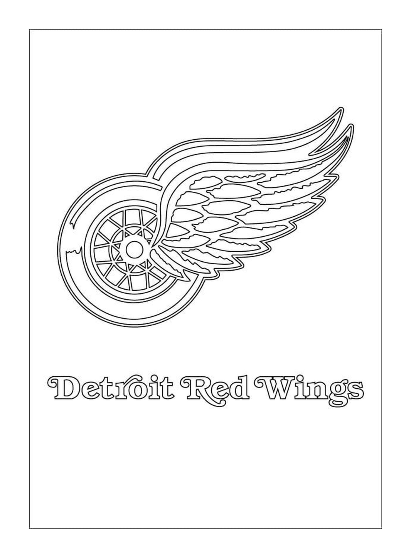 coloriage detroit red wings logo lnh nhl hockey sport