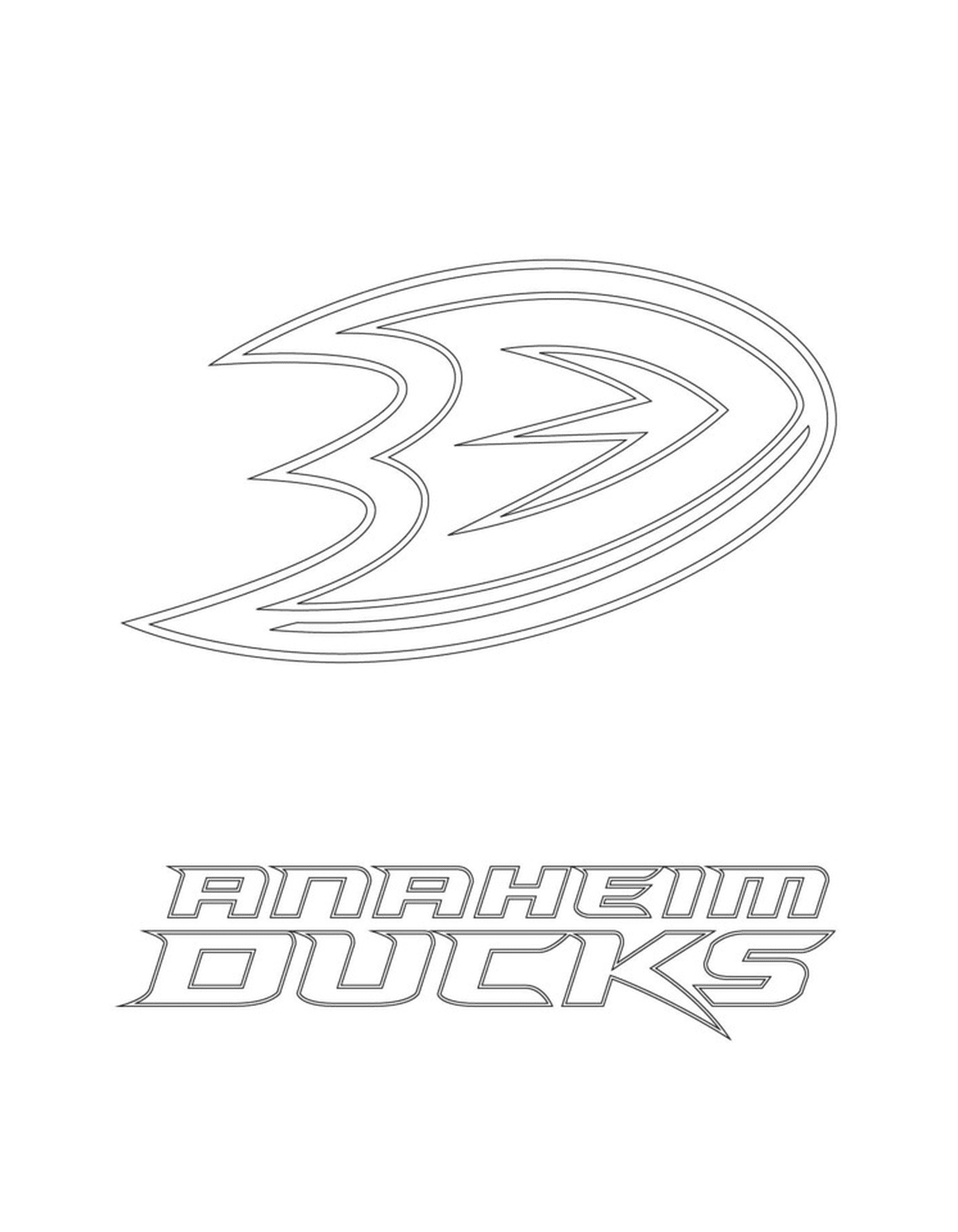 coloriage anaheim ducks logo lnh nhl hockey sport