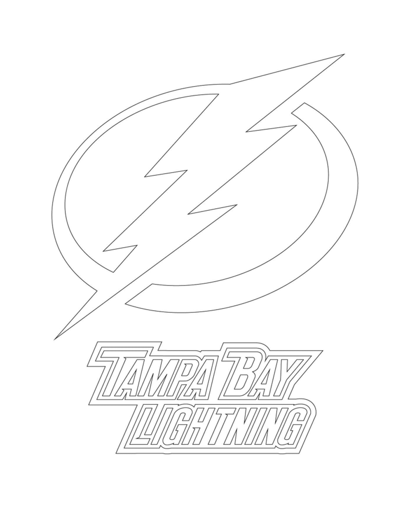 coloriage tampa bay lightning logo lnh nhl hockey sport