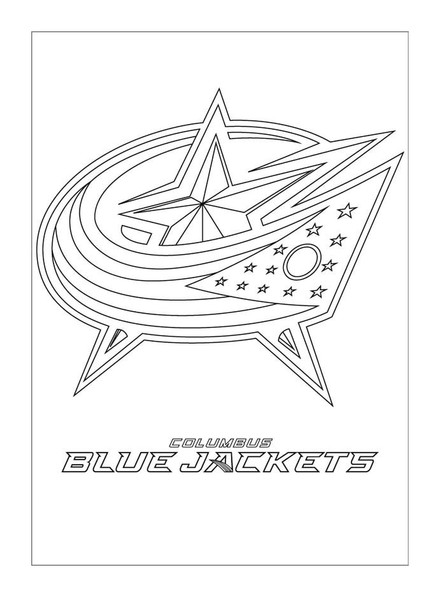coloriage columbus blue jackets logo lnh nhl hockey sport