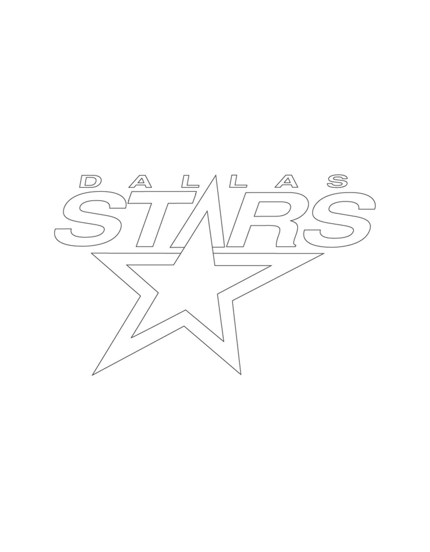 coloriage dallas stars logo lnh nhl hockey sport