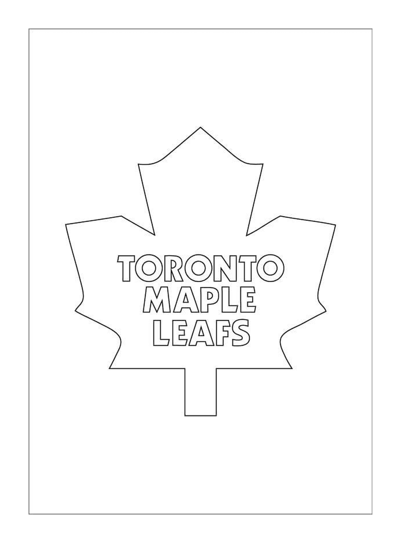 coloriage toronto maple leafs logo lnh nhl hockey sport