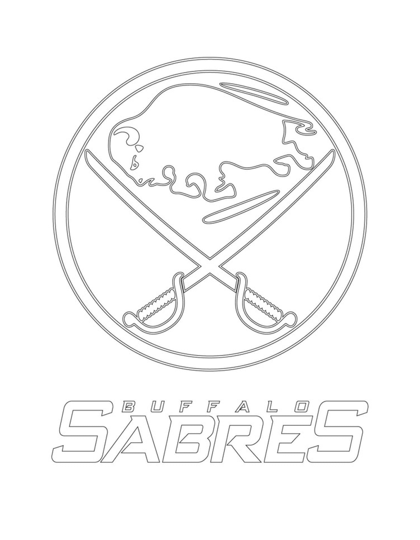 coloriage buffalo sabres logo lnh nhl hockey sport1